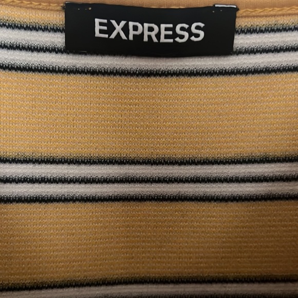 Express Bodysuit size Small black, yellow and white stripes - Picture 4 of 5